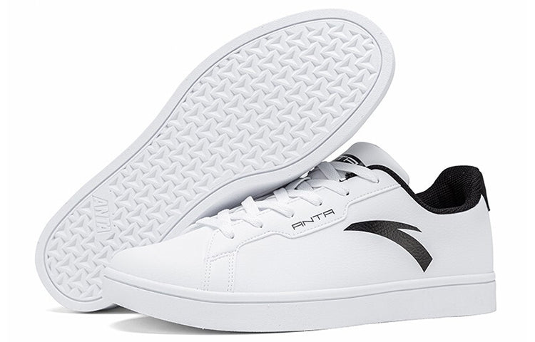ANTA Skateboarding Shoes 'White Black' 912028003-3