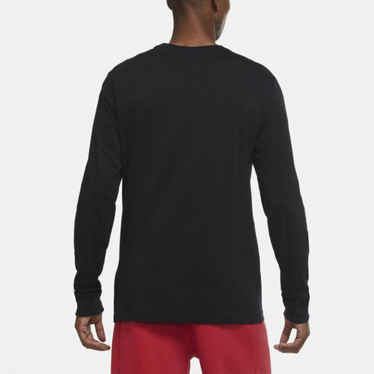 Air Jordan Pattern Printing Round Neck Long Sleeves Black CV1747-010