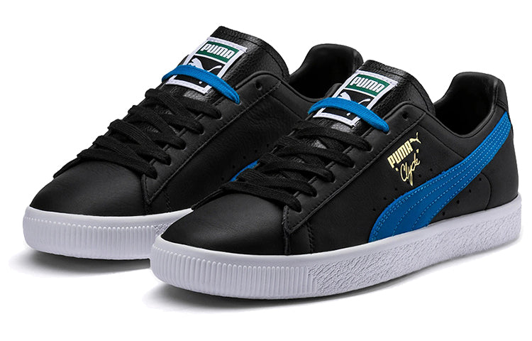 (WMNS) PUMA Clyde Black/White/Blue 369293-01