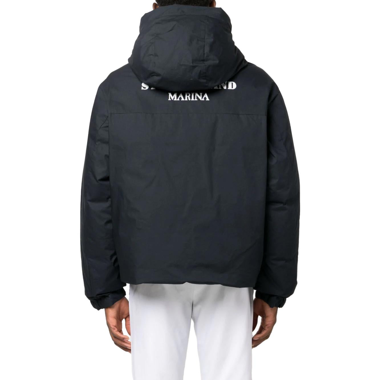 STONE ISLAND Logo Printed Zip-up Padded Jacket 'Navy' 7915424X2-V0020