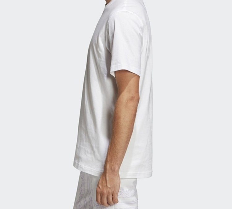 adidas originals Logo Solid Color Sports Short Sleeve White DV2065