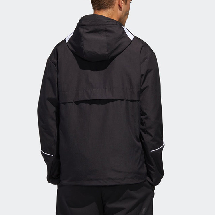 adidas W.N.D. Sports Stylish Hooded Jacket Black GF4015