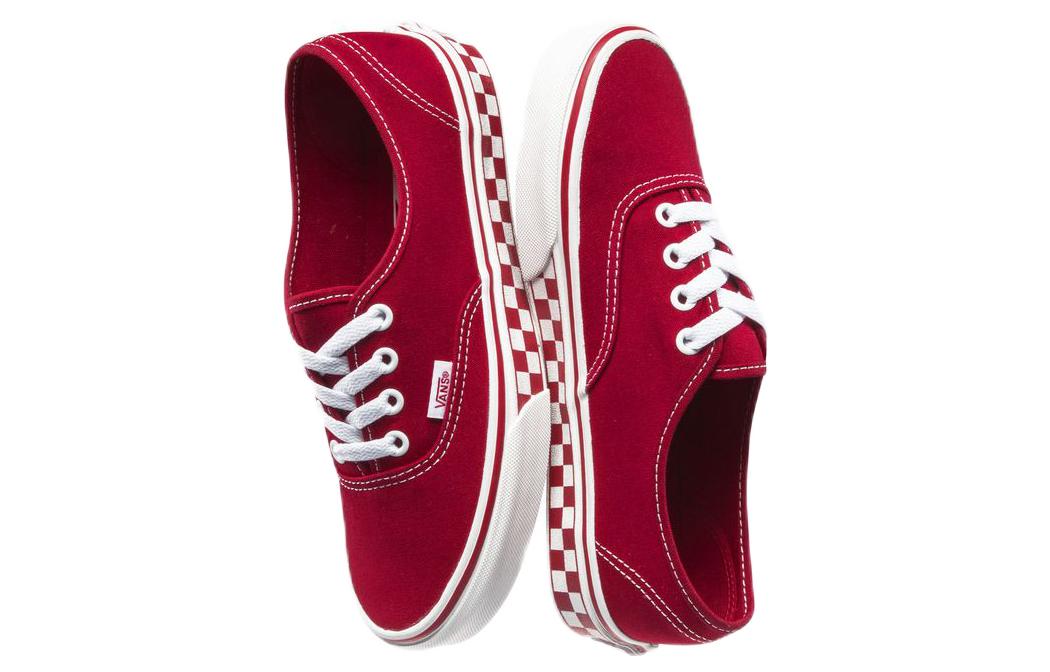 Vans Authentic Low Tops Skateboarding Shoes Unisex Red VN0A38EMT1E