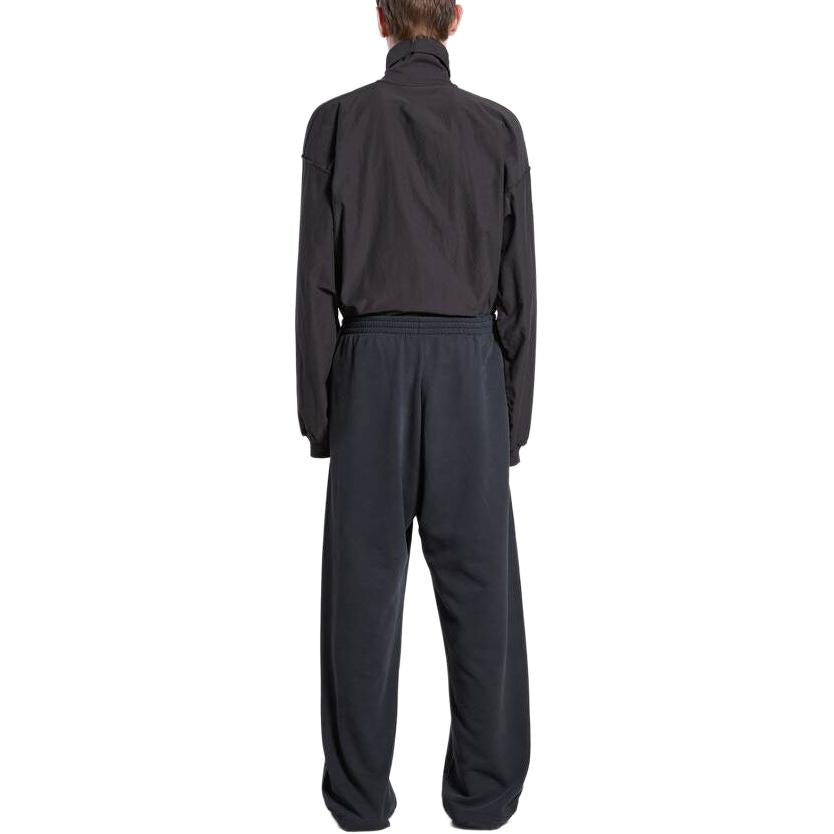 Balenciaga Stencil Type Baggy Sweatpants 'Black Grey' 771081TQVA41750
