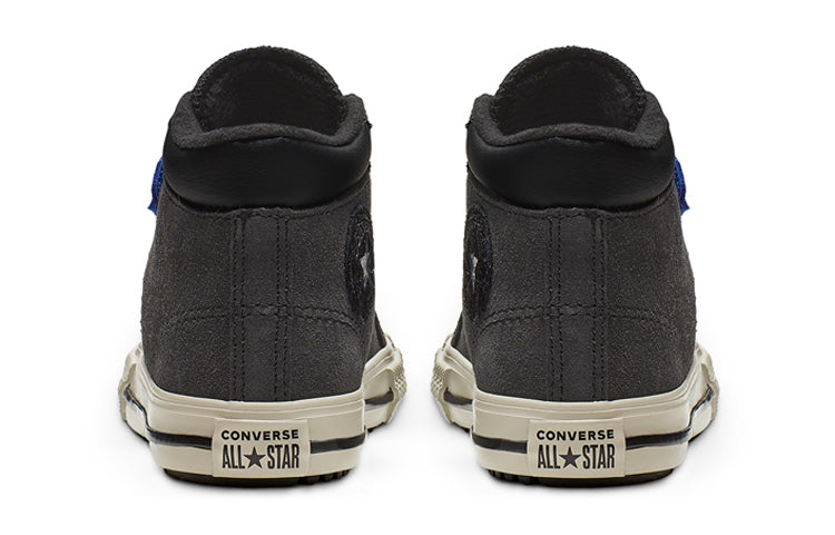Converse Kids' Chuck Taylor All Star Hook And Loop Pc Boot High Top Black/Blue 765165C
