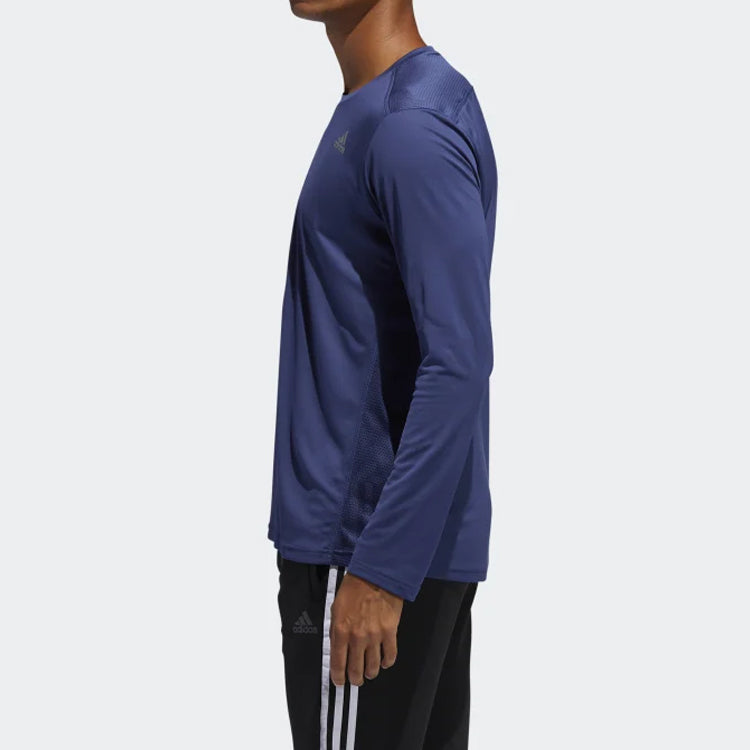 adidas Reflective Sports Round Neck Long Sleeves Blue FL6959