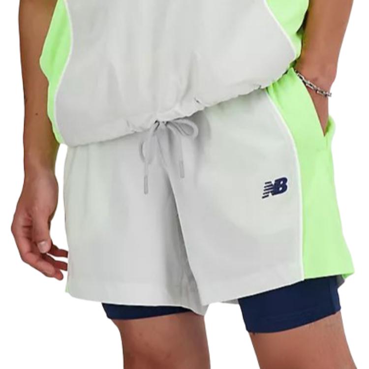 New Balance Hoops On Court 2 in 1 Shorts Asia Sizing 'Grey Matter' MS41586-GYM