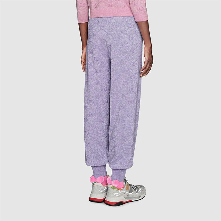 (WMNS) Gucci Shiny Wool Purple Long Pants/Trousers 611276-XKA5X-5137