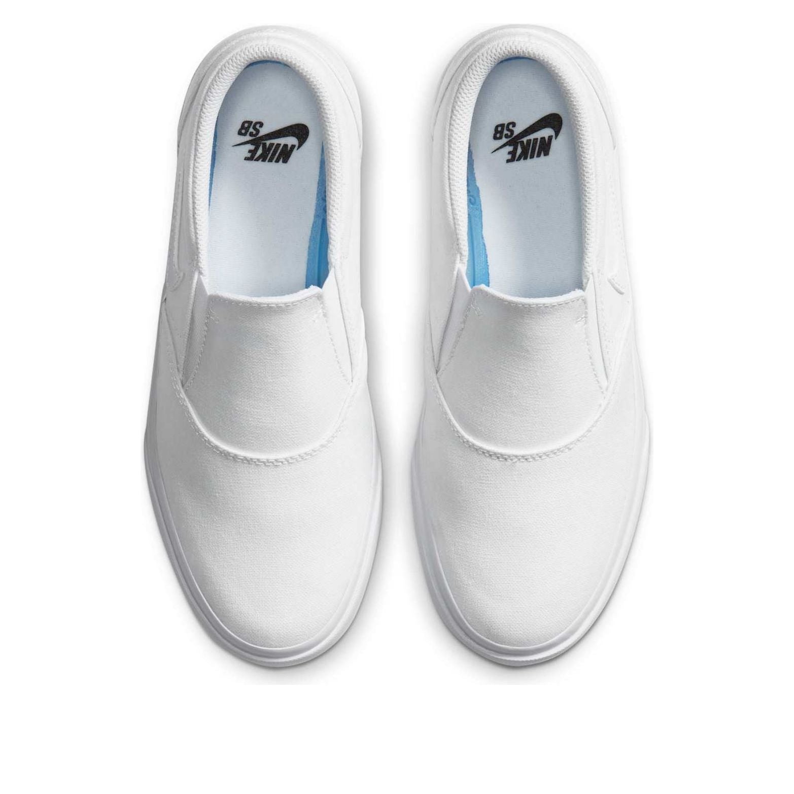 (WMNS) Nike Charge Canvas Slip-On SB 'Triple White' DA2607-100