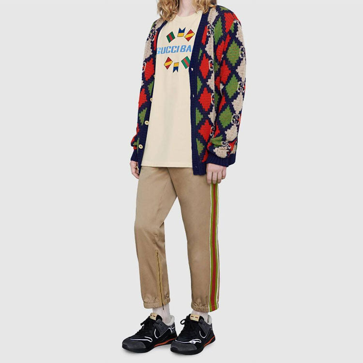 Gucci Band Flag Embroidered Logo For Men White 565806-XJB2X-9756