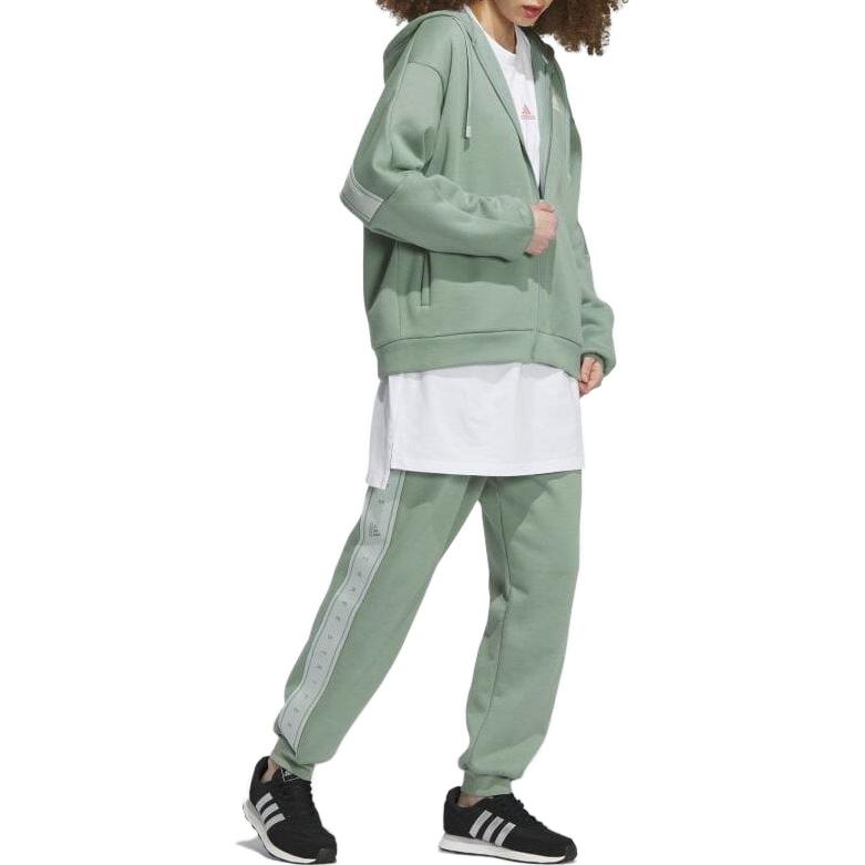 (WMNS) adidas Word FZ Hoodies Asia Sizing 'Olive Green' IK9894