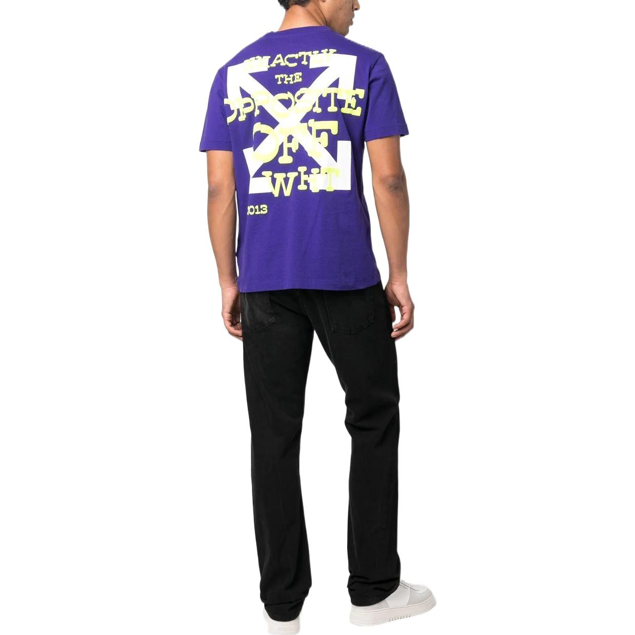 Off-White Opposite Arrow Slim T-Shirt 'Purple' OMAA027S23JER0063750