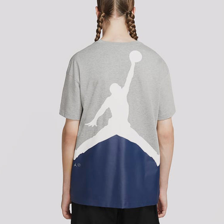 Air Jordan x Fragment Design Crossover Solid Color Round Neck Short Sleeve Gray DA2986-063