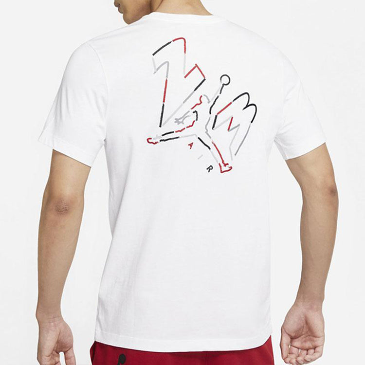 Air Jordan Men's Running Exercise Short Sleeved White DC4829-100