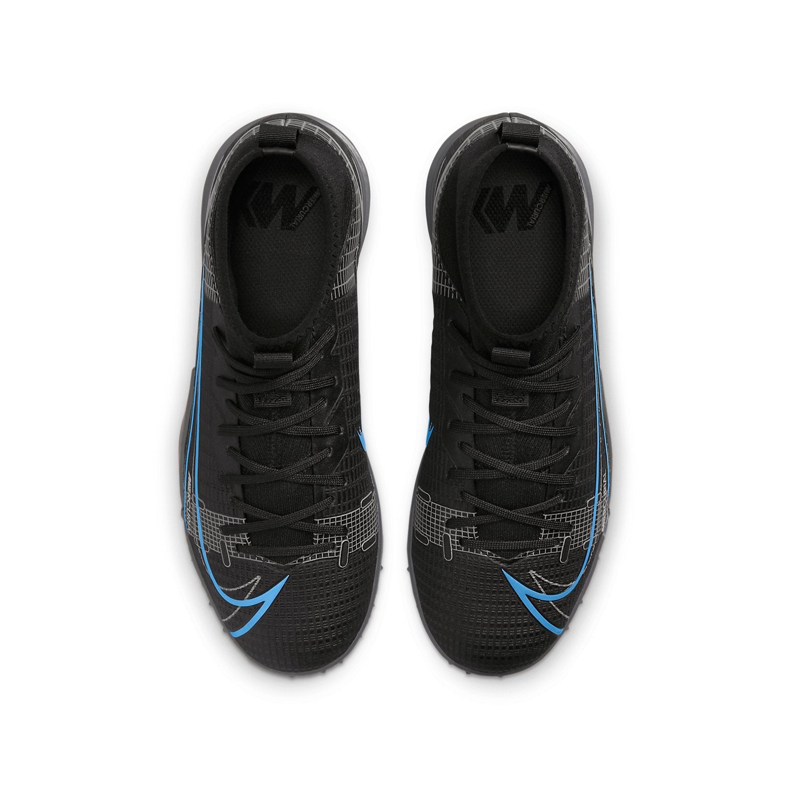 (GS) Nike Jr Mercurial Superfly 8 Academy TF Turf Soccer Shoes 'Black Blue' CV0789-004