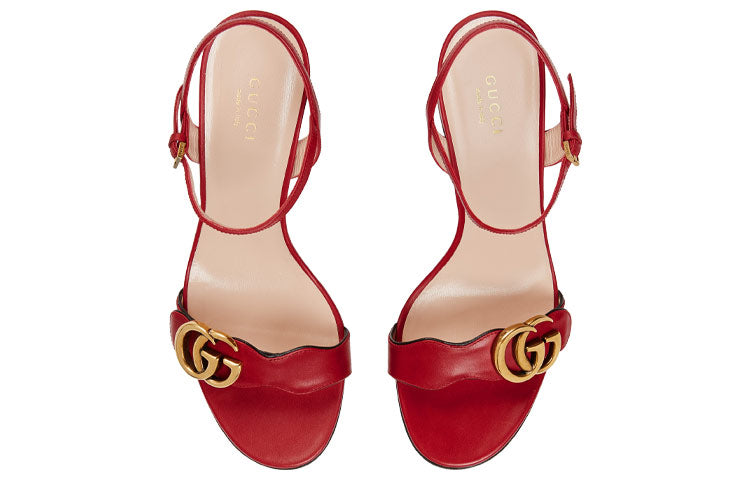 (WMNS) Gucci G Heel Sandals 'Red Gold' 453379-A3N00-6433