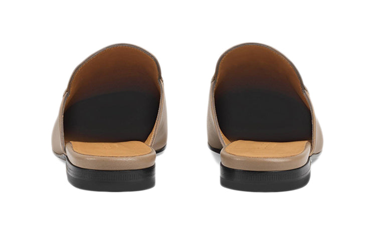 (WMNS) Gucci Princetown Leather Slipper 'Brown Leather' 423513-C9D00-2606