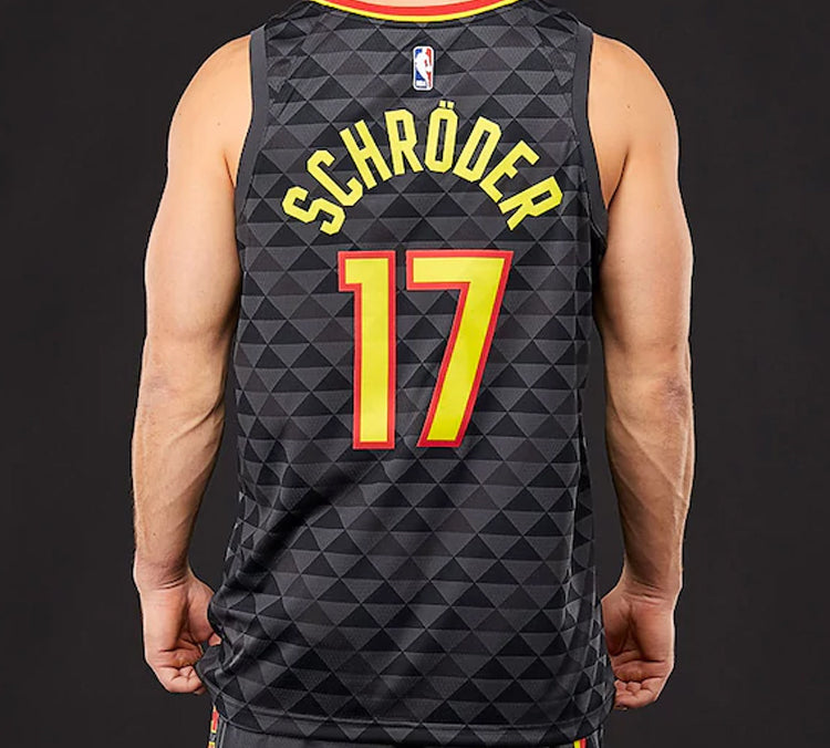 Nike NBA Sports Basketball Jersey/Vest SW Fan Edition Atlanta Hawks Schroeder No. 17 Black 864457-014