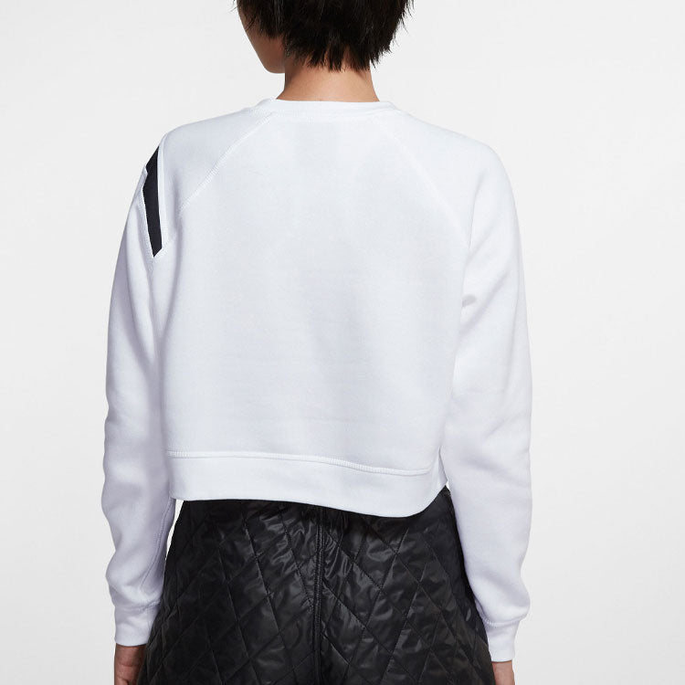 (WMNS) Nike Sportswear Swoosh Large Fleece Round Neck White BV3934-100