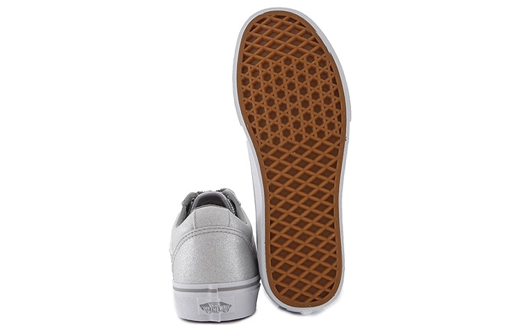 Vans Ward Lurex Glitter Non-Slip Breathable Low Tops Casual Skateboarding Shoes Gray VN0A3IUNV2A