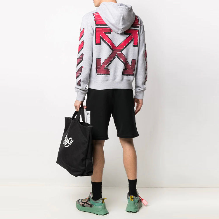 Off-White SS21 Logo Printing Drawstring Gray OMBB034R21FLE0030825