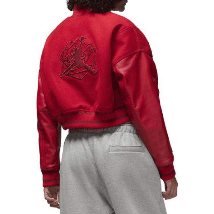 (WMNS) Air Jordan x Teyana Taylor Varsity Jacket Asia Sizing 'Gym Red' FB2643-687