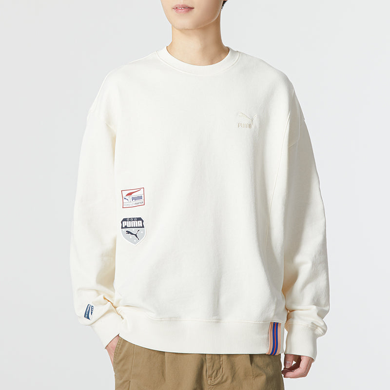PUMA Team Badge Crew Sweater 'Beige' 677379-65