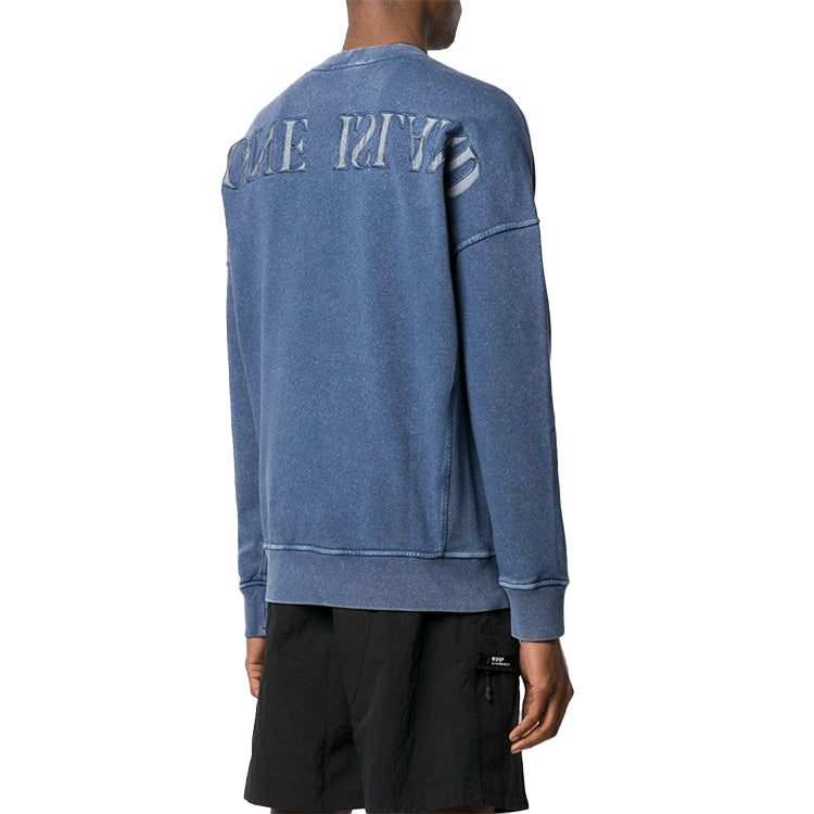 Men's STONE ISLAND Logo Embroidered Washed Pullover 721566254-V0028