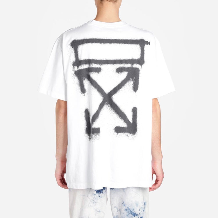 Off-White SS20 Virgil Abloh Men's White Spray Painting Slim White OMAA027R201850150110