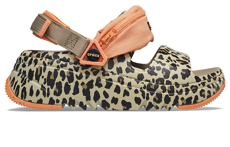 (WMNS) Crocs Hiker Xscape Animal Sandals 'Khaki Leopard' 208611-2BY