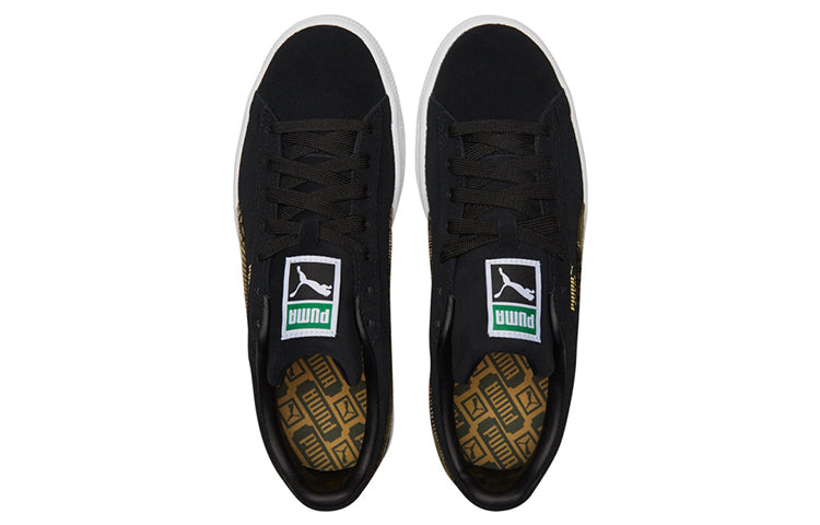 PUMA Unisex Suede Classic Flannel Sneakers Black 384605-01