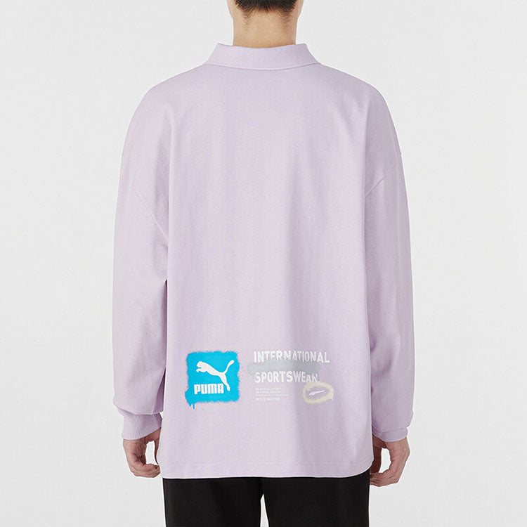 PUMA Trend Graphic Logo Sweatshirt 'Purple' 536075-17