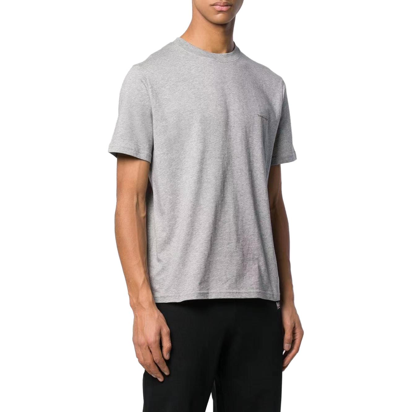 Balenciaga Small Logo Print Cotton T-Shirt 'Grey' 556151TYK281300