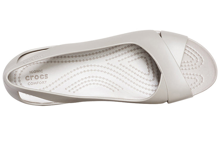 (WMNS) Crocs Minimalistic Casual Flat White Sandals 206106-018