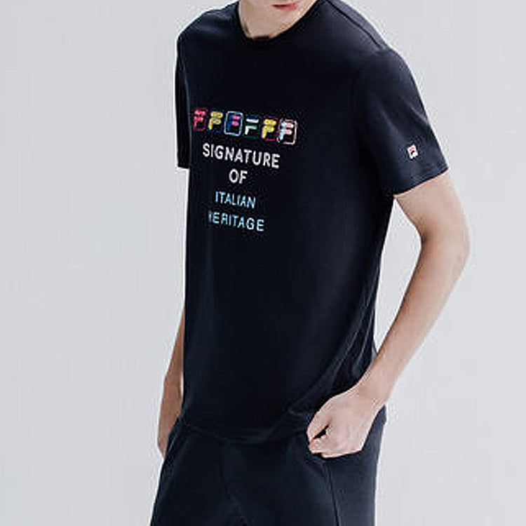 FILA Stylish Simplicity Sports Short Sleeve Blue F61M028121F