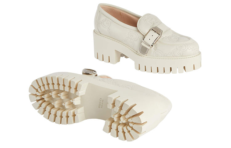 (WMNS) Gucci GG Matelasse Leather Loafers 'White' 718388-AAA4F-9124