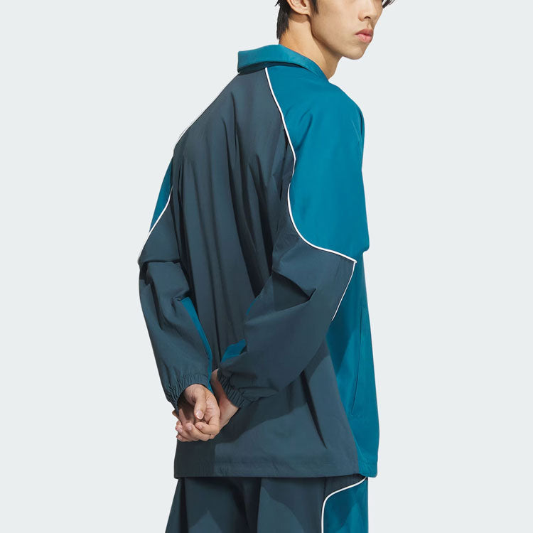 adidas Originals 3-Stripes Coach Jacket Asia Sizing 'Blue' JE3492