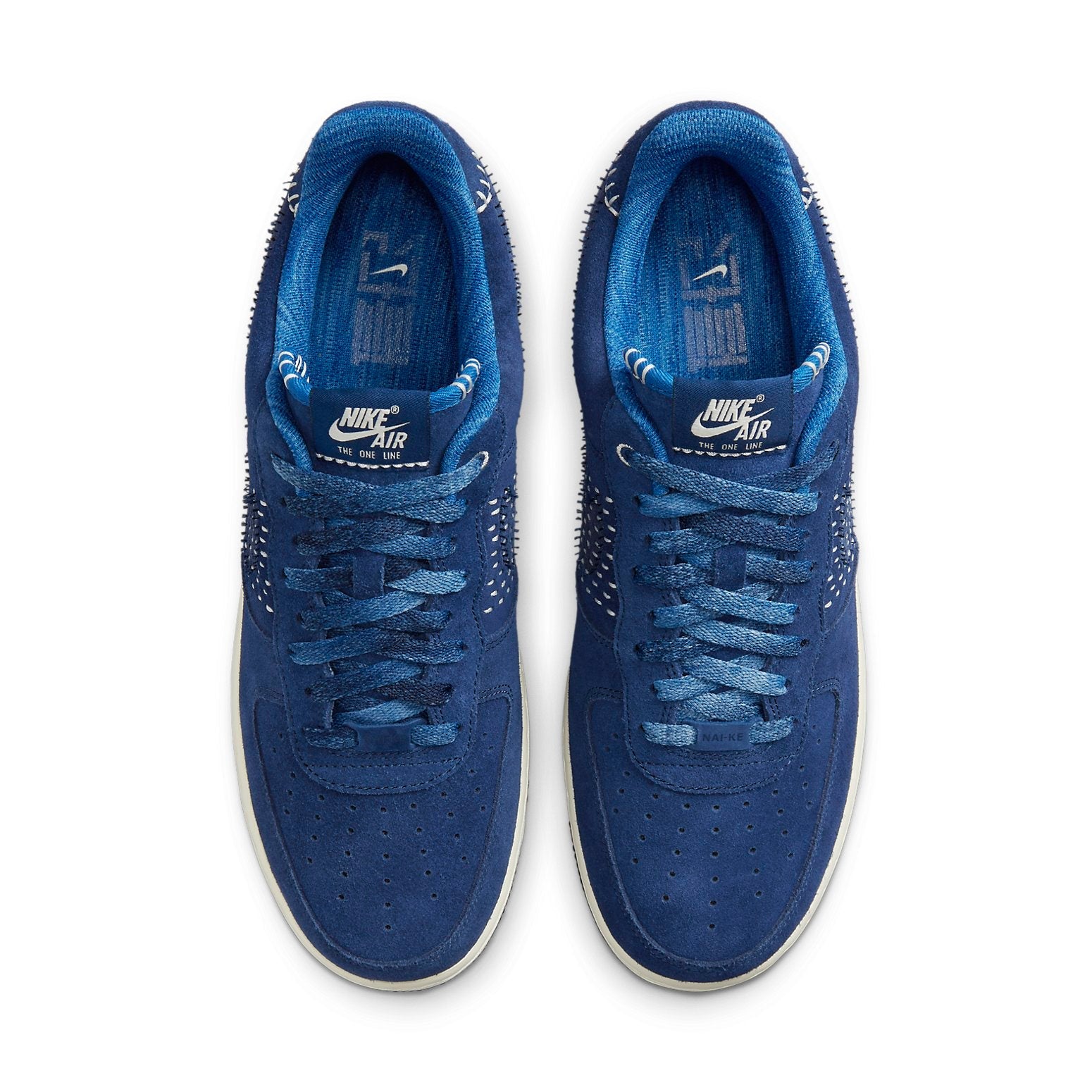 Nike Air Force 1 '07 PRM The One Line Low-top Sneakers Blue Unisex 'Blue White Black' DO7993-447