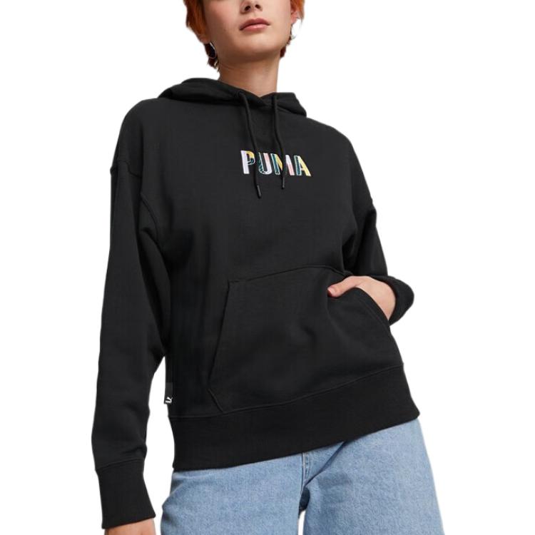(WMNS) PUMA SWxP Graphic Hoodie 'Black' 537611-01