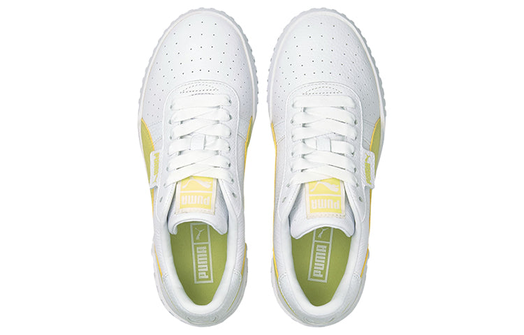 (WMNS) PUMA Cali Casual Sneakers White/Yellow 369155-32