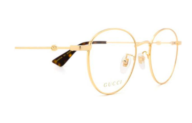 (WMNS) Gucci Bee Webbing Optical Frame Gold Color GG0607OK-001