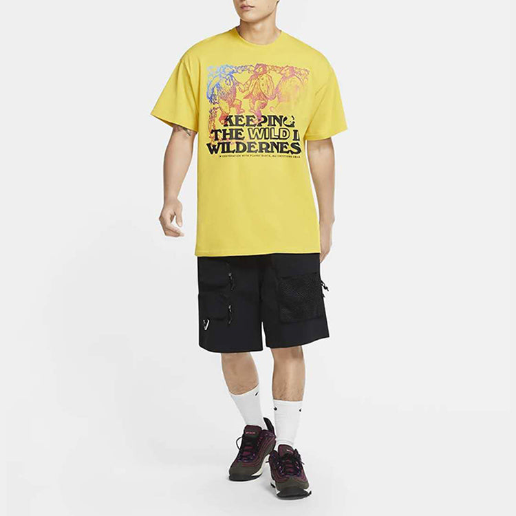 Nike ACG Alphabet Printing Athleisure Casual Sports Short Sleeve Yellow CV7550-709