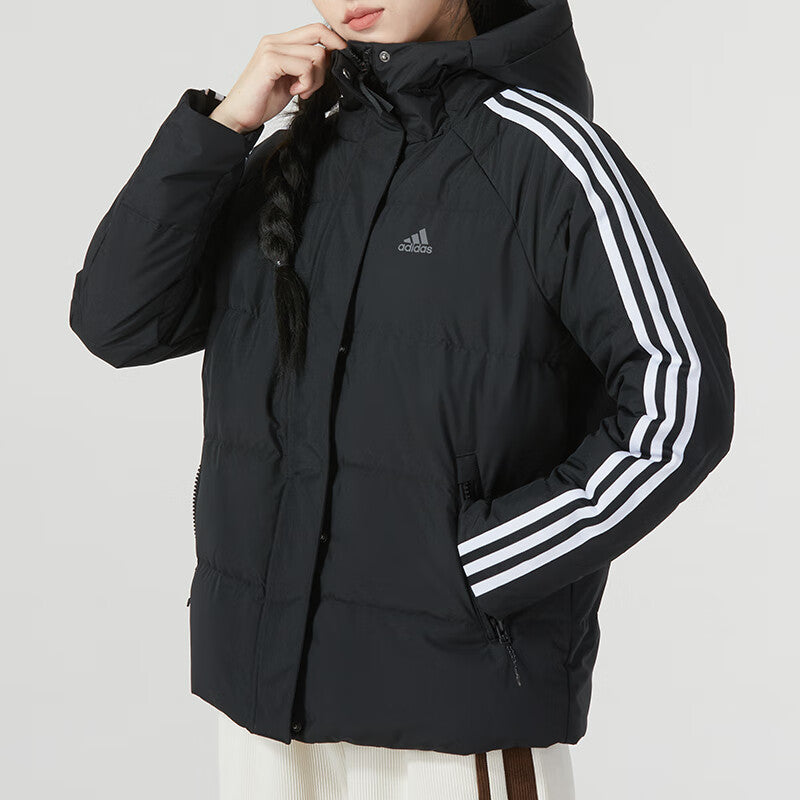 (WMNS) adidas 3-Stripes Puff Down Jackets 'Black White' IT8720