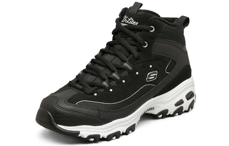 (WMNS) Skechers D'Lites 1.0 High 'Black' 66666250-BLK