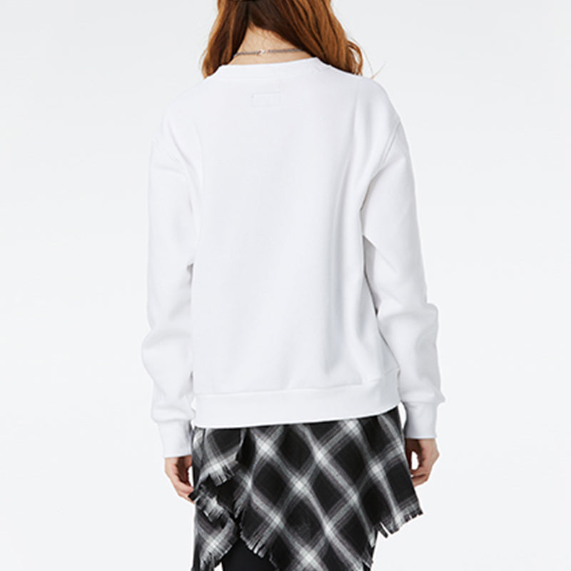 (WMNS) Converse Casual SweatshirtAsia Sizing 'White' 10020870-A07