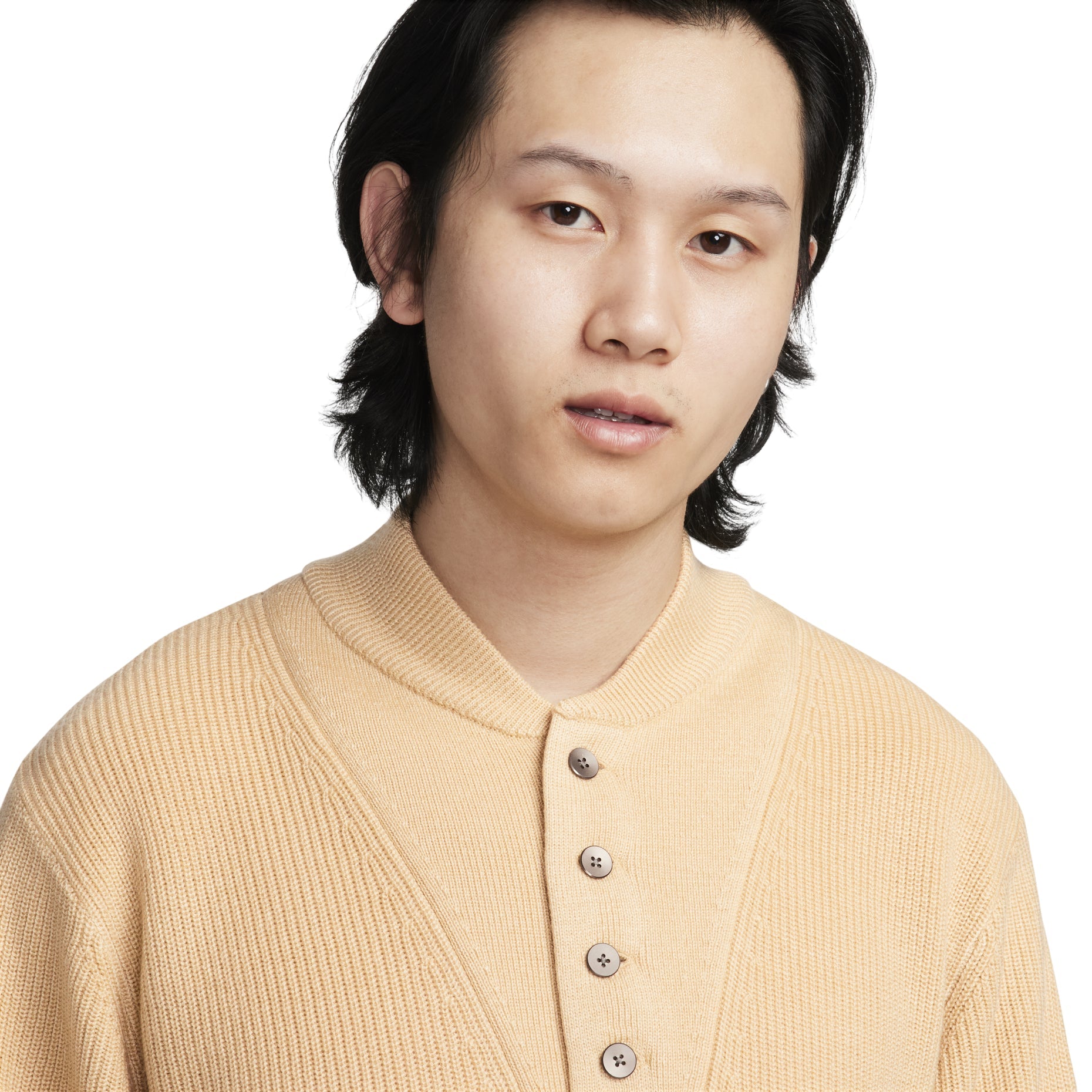 Nike Long-Sleeve Military Henley Sweater 'Beige' FN3119-252