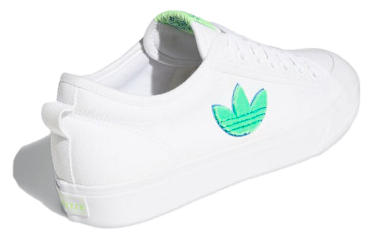 adidas Nizza Trefoil 'White Signal Green' FX8354