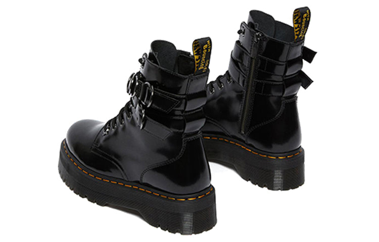 Dr. Martens Jadon Hardware Leather Platform Boots Black 26666001