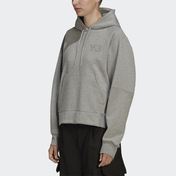 (WMNS) Y-3 Logo Hoodie Gray GK4421