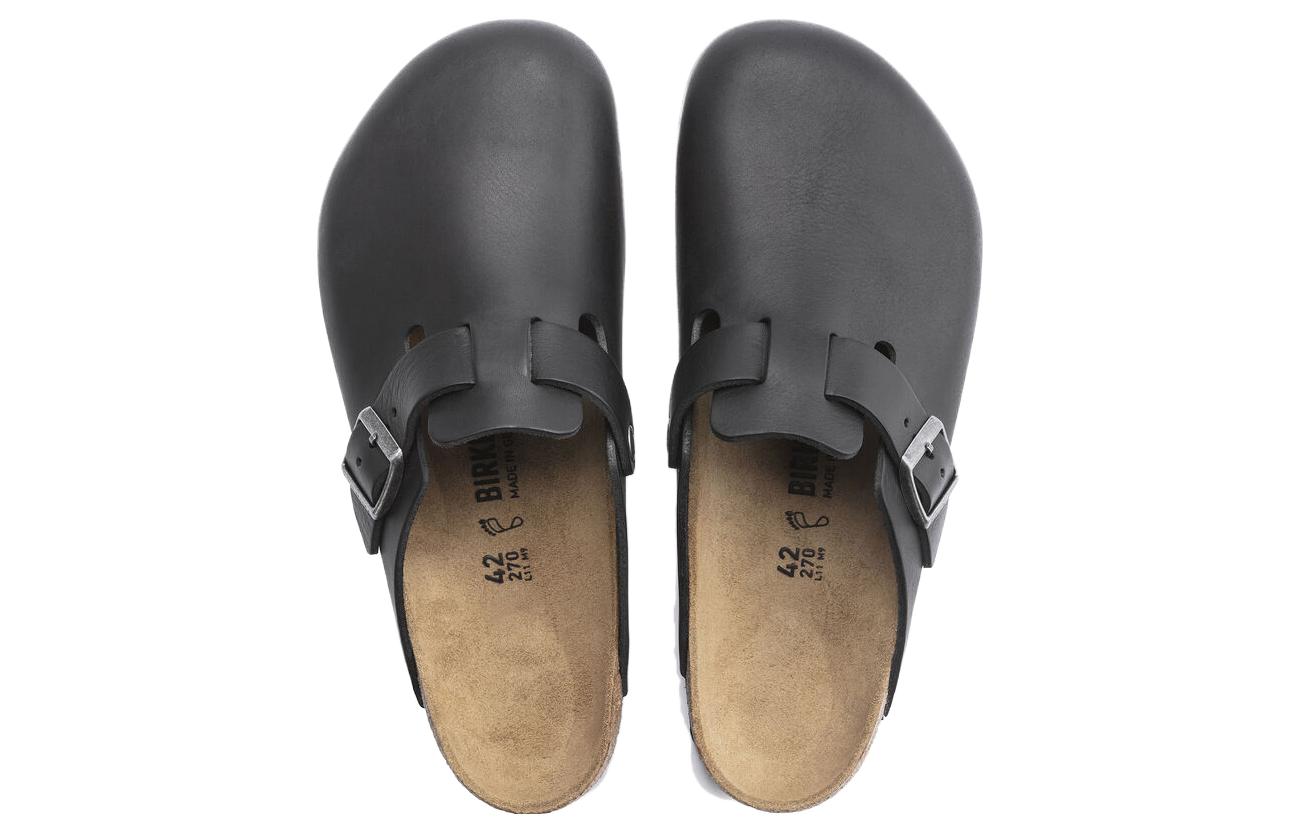 Birkenstock Boston Grip Natural Leather 'Vintage Wood Black' 1023458